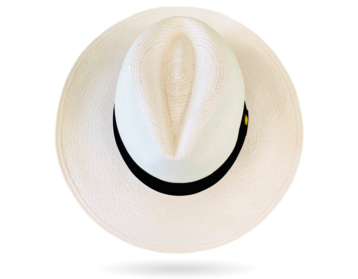 FINE 'SUNSEEKER' WHITE PANAMA HAT FEDORA ROLLABLE WIDE BRIM La