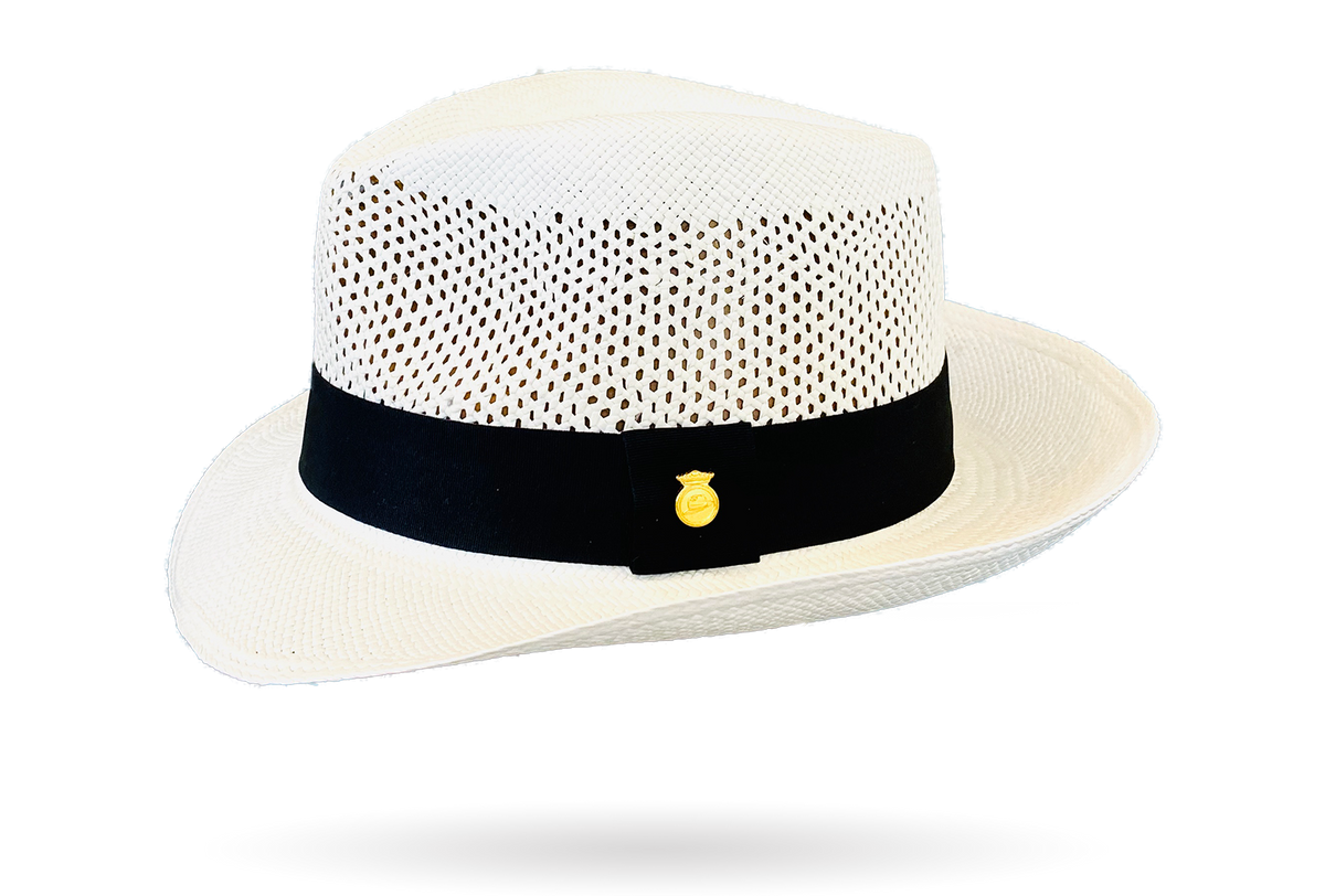 Classic TRILBY Golf Airway ESPINAL PANAMA HAT Vented Open Crown Straw Genuine Panama Hat La Marqueza Hats