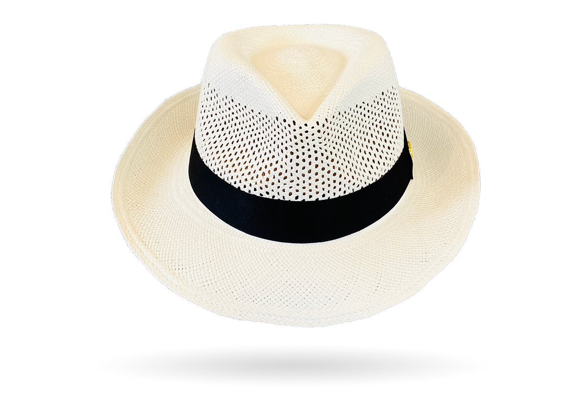 Classic TRILBY Golf Airway ESPINAL PANAMA HAT Vented Open Crown Straw