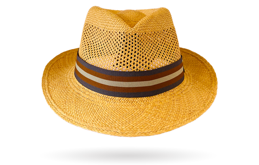 TRILBY Golf Airway Vented Crown Straw Genuine Panama Hat La Marqueza Hats