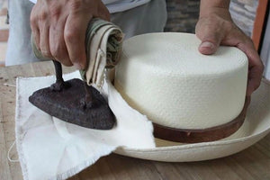 Reshaping, ironing a Montecristi Hat (Panama Hat) Straw hat care