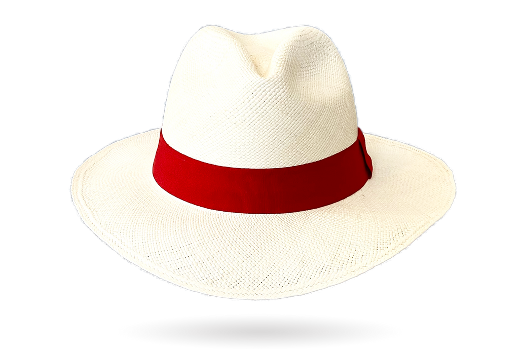 Elegant panama hat red band