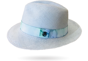 New! Superfine Brisa Tie Dye Baby Blue Fedora Panama Hat (Limited Edition) Panama Hat