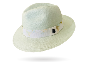 green pastel tie dye panama hat