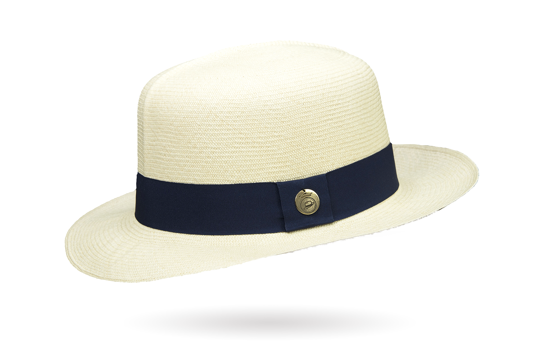 Prescious Extrafino Ii Montecristi Hat Optimo Creased Crown - Grade 20-22 54 Cm / Royal Blue Hatband