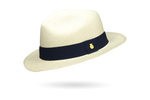 Precious Superfino Montecristi Panama Hat Adventure 55 Cm / Royal Blue