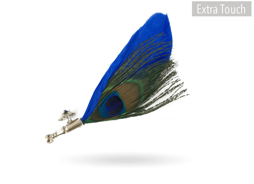 Hat Feathers Pin Blue Peacock Hat Feathers Pin