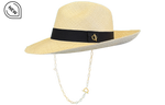 pierced and chained panama hat