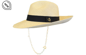 pierced and chained panama hat