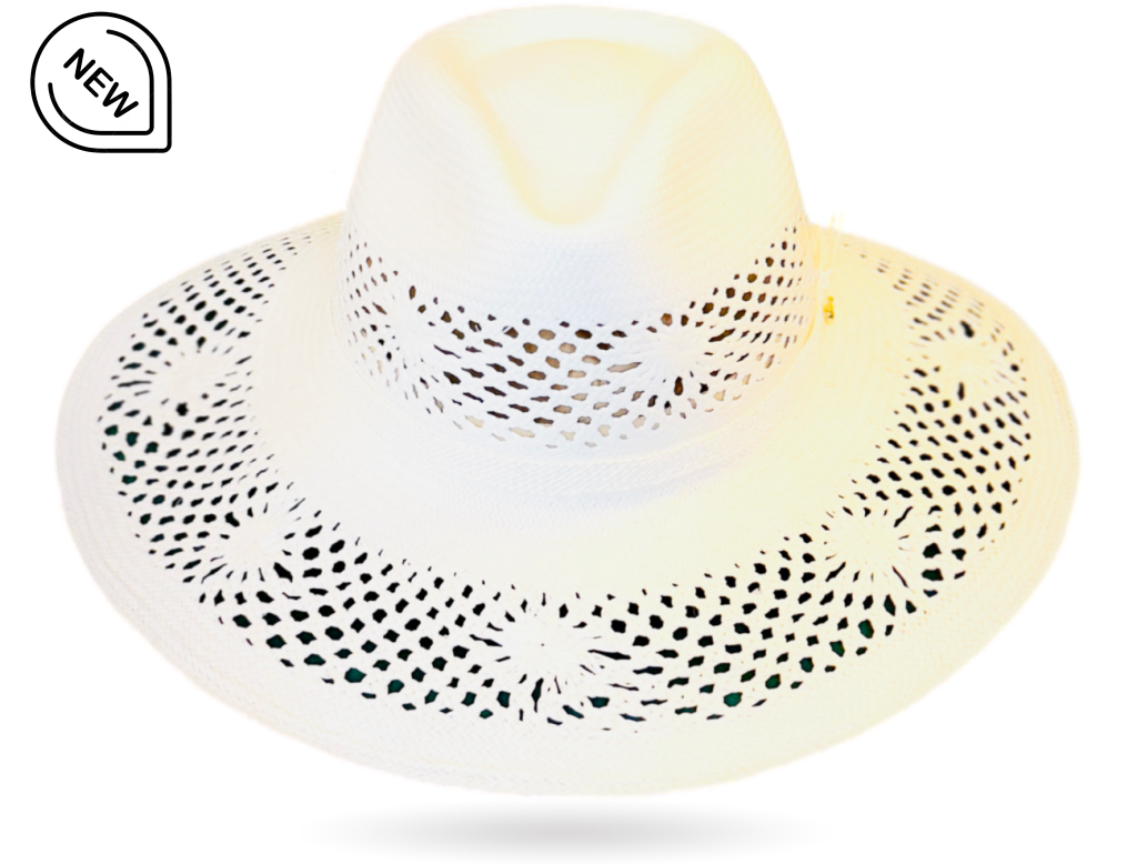 Belvedere panama hat couture white