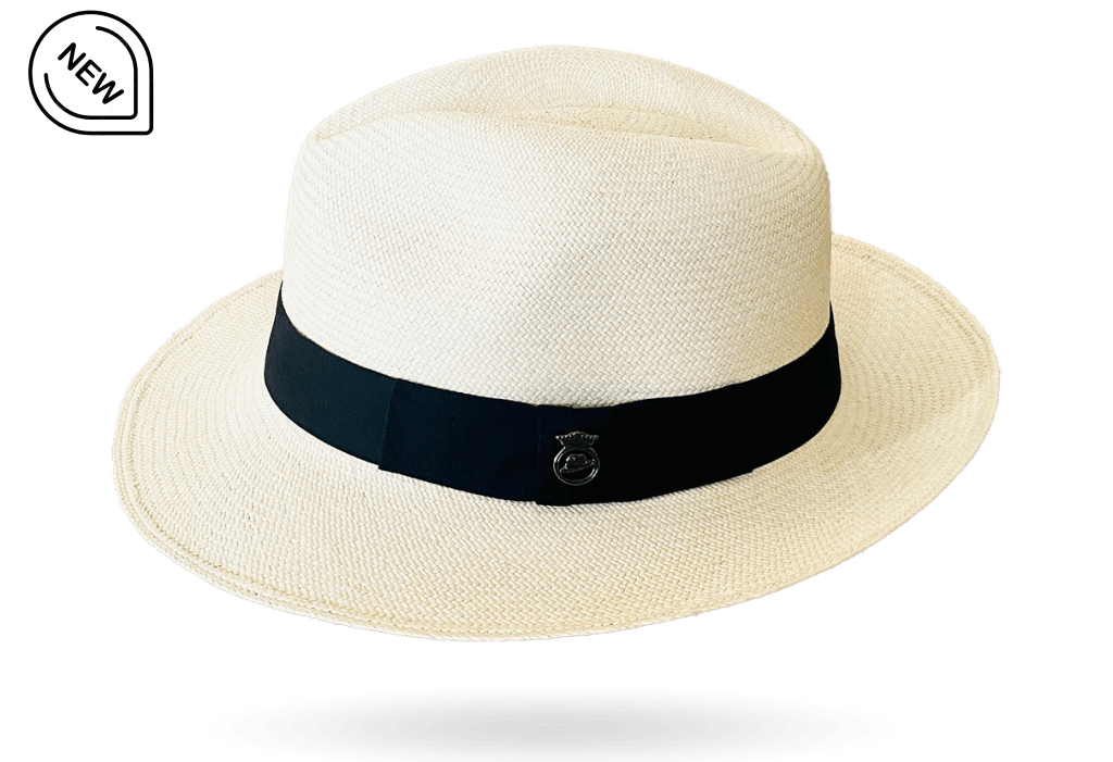 Black badge panama hat