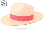 Woman panama hat pink