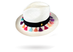 Panama Hat for girls hand woven with tassels