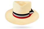Montecristi Hat Teardrop, striped band by La Marqueza Hats