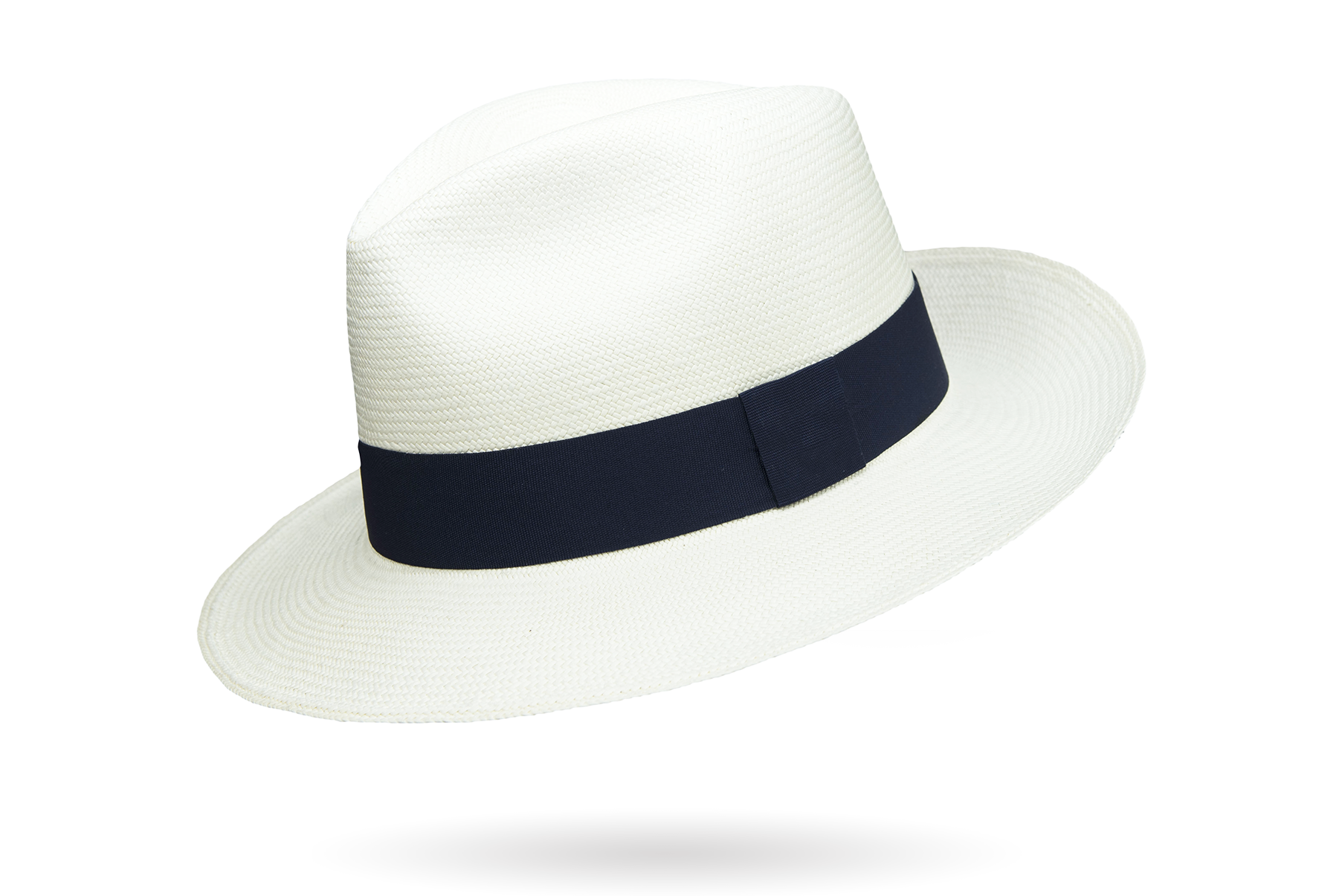 superfino white panama hat no pin band