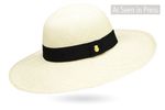 Ladies Panama Hat Natural Wide Brim