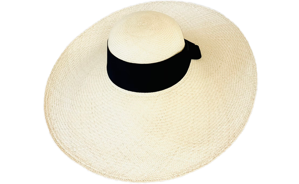 Ladies Folding LUXURY FIRST LADY Panama Hat Beach Superfino Large
