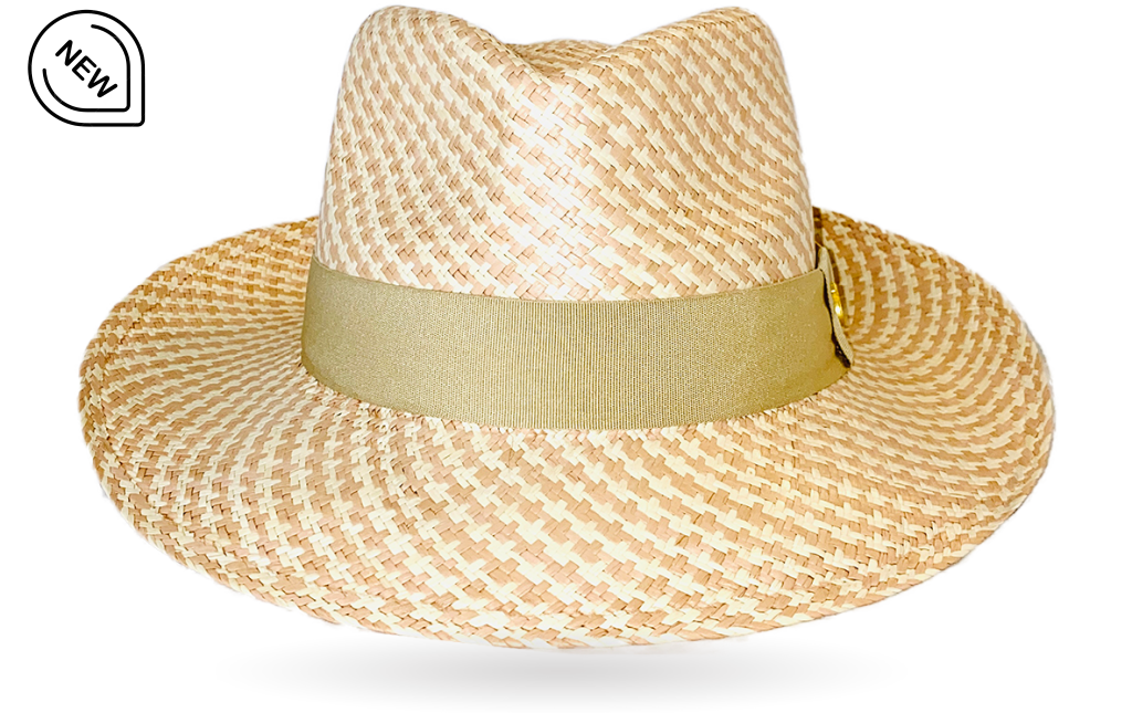 Tear drop handwoven straw hat panama hat uk designer