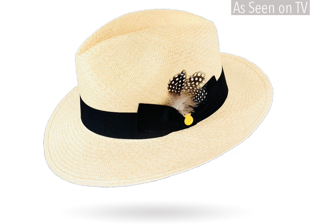  Montecristi Signature Hat Italian Bow With Feathers Montecristi Panama