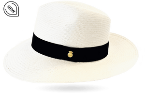 white rollable wide brim straw hat uk