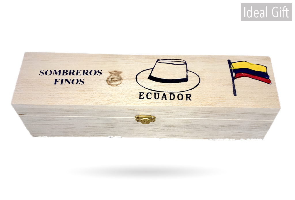 Original Balsa Wooden Box For Panama Hats